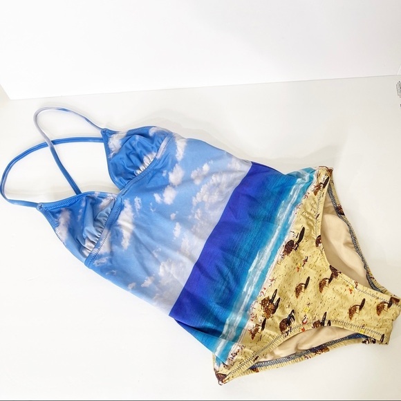 Madewell Azul Beachday Criss Cross Back One Piece Swimsuit Size 0 US NWT - Picture 2 of 8